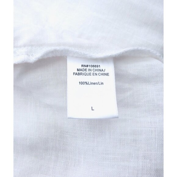 NEW! On the Road 100% Linen Jumpsuit White SZ Large - Picture 9 of 9